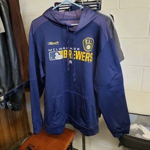 Milwaukee Brewers ~ Hooded Pullover ~MLB Authentic Collection Majestic~ Men’s XL